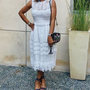 Boohoo White Lace Dress